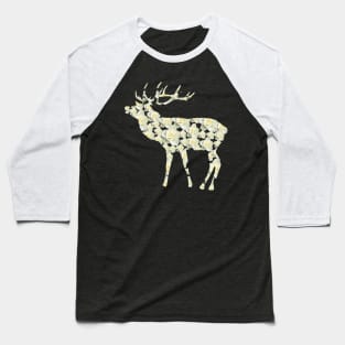 deer stag roses flower wild animal hunting rose bloom Baseball T-Shirt